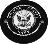 Custom Engraving NAV16-63BG Custom Engraving M8 Timer Cover Navy Black Nav16-63Bg