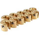 No-Mar Wheel Weights - Re-Usable - 1/2 Oz - Brass - 10 Pack Wt-Spk10Br-50