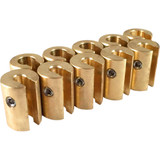 No-Mar Wheel Weights - Re-Usable - 1 Oz - Brass - 10 Pack Wt-Spk10Br-1