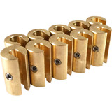 No-Mar Wheel Weights - Re-Usable - 1-1/4 Oz - Brass - 10 Pack Wt-Spk10Br-125