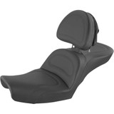 SADDLEMEN 89604030 Saddlemen Explorer Seat - With Backrest - Stitched - Black - Dyna 896-04-030