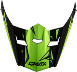 Gmax Youth Mx-46Y Unstable Visor Matte Black/Green Ys-Yl G0465222