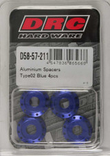 Drc D58-57-211 Drc Aluminum Spacers Type 2 Blue M6X12Mm 4/Pk D58-57-211