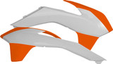ACERBIS 2314251088 Acerbis Radiator Shrouds White/Orange 2314251088
