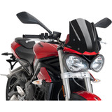 Puig Hi-Tech Parts New Generation Windscreen - 12-1/4" - Black - Street Triple 765 9999N