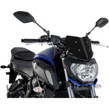 Puig Hi-Tech Parts Naked Sport Windscreen - 9" - Carbon - Yamaha 9666C