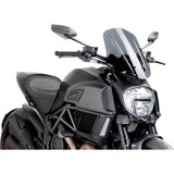 PUIG HI-TECH PARTS 7570F Puig Hi-Tech Parts New Generation Windscreen - 17-1/2" - Dark Smoke - Diavel 7570F