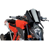 PUIG HI-TECH PARTS 7014N Puig Hi-Tech Parts New Generation Windscreen - 16-1/2" - Black - Ktm 1290 7014N