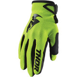 Thor Youth Sector Gloves - Acid/Black - Large