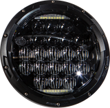 Harddrive Led Headlight 7" 90W Black 3500/2400 Lumens 820-0362