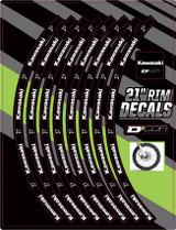 D-Cor Rim Decals 21" Kawasaki Logo Front 40-80-202