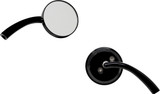 Nomadic Billet Round Mirror Left Black N-Bml-2