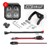 Xk Glow XK065001-D-KIT Xk Glow 20W Rgb Pod Lights Driving Beam Pr Xk065001-D-Kit