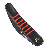 D-Cor Seat Cover Black/Red W/Ribs 30-10-461