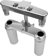 Hawg Halters Inc 41FBCR4 Hawg Halters Inc 4 Deg Raked Tripple Trees 41Mm Chrome Custom 41Fbcr4