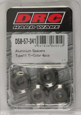 Drc D58-57-341 Drc Aluminum Spacers Type 11 Titanium M6X12Mm 4/Pk D58-57-341
