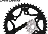 VORTEX CK5157 Vortex Sprocket/Chain Kit Stl/Stl 17/42T Sil Rx3 525-112L Blk Ck5157