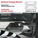 National Cycle BAG#4014-76MM National Cycle Footrest Mount/Pr Stainless 76Mm Comfort Bar Gl1800 Bag#4014-76Mm
