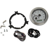 DAKOTA DIGITAL MVX2004WGC Dakota Digital Mxv Series Fatbob Analog/Digital Gauge System - White/Gray/Chrome Mvx-2004-Wg-C