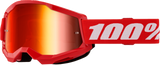 100% 50032-00012 100% Strata 2 Junior Goggle Red Mirror Red Lens 50032-00012