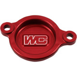 WORKS CONNECTION 27006 Works Connection Oil Filter Cover - Red - Honda 27-006