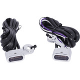 Drag Specialties Marker Lights - Amber/White - Smoke Lens - Chrome