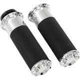 ARLEN NESS 07328 Arlen Ness Grips - Beveled - Tbw - Chrome 07-328