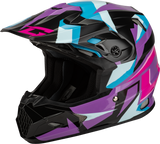 Gmax D39611435 Gmax Mx-96 Splinter Helmet Black/Purple/Blue Md D39611435