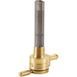 Golan Products "Click-Slick" Fuel Petcock - Straight - Raw Brass - 3/8" Npt 75-516S-Bs