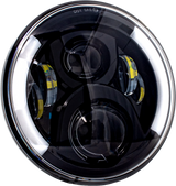 Letric Lighting Co 7" Led Deluxe Hdlght W Turns Black W/ Mnt Adapter Llc-Dhl-7Ts