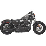 Bassani Xhaust Firepower Series Slip-On Mufflers - Black - Fluted - Sportster 1X27Tb