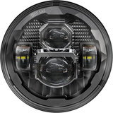 Pathfinder 7" Led Headlight Rugged Ultra View Black Uv7B