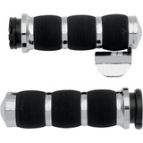Avon Grips 3-Ring Air Cushioned Grips - Throttle Boss - Chrome Air-90-Boss