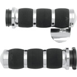 Avon Grips 3-Ring Air Cushioned Grips - Tbw - Throttle Boss - Chrome Air-90-Ch-Fly-B