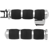 AVON GRIPS MTINAIR90CB Avon Grips 3-Ring Air Cushioned Grips - Indian - Throttle Boss - Chrome Mt-In-Air-90C-B