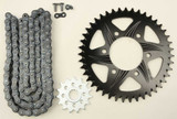 VORTEX CK4212 Vortex Sprocket/Chain Kit Stl/Alu 15/43T Blk Sx3 520-112L Blk Ck4212