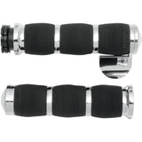 Avon Grips 3-Ring Air Cushioned Grips - Throttle Boss - Chrome Mt-Air-90-Ch-B