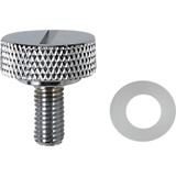 Drag Specialties Seat Knob - Slotted - Chrome - 1/4"-28