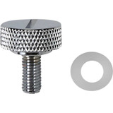 DRAG SPECIALTIES 0820-0150 Drag Specialties Seat Knob - Slotted - Chrome - 1/4"-28