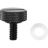 DRAG SPECIALTIES 0820-0147 Drag Specialties Seat Knob - Slotted - Black - 1/4"-20