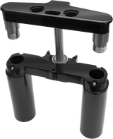 Hawg Halters Inc 41FBAR6 Hawg Halters Inc 6 Deg Raked Tripple Trees 41Mm Black Custom 41Fbar6