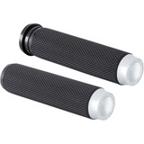 Rough Crafts Grips - Knurled - Tbw - Chrome Rc-500-003