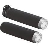 Rough Crafts Grips - Knurled - Cable - Chrome Rc-500-001