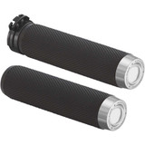 ROUGH CRAFTS RC500001 Rough Crafts Grips - Knurled - Cable - Chrome Rc-500-001