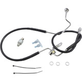 DRAG SPECIALTIES 1741-6236 Drag Specialties Brake Line - Rear - Black - +3" Abs