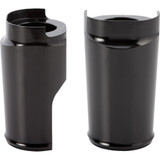 Arlen Ness Fat Tire Fork Boot Cover - Black Anodized - Smooth 20-042