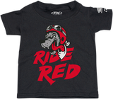 FACTORY EFFEX 2383324 Factory Effex Toddler Honda Ride Red Wolf T-Shirt - Black - 4T 23-83324