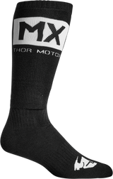 Thor Youth Mx Solid Socks - Black/White - Size 1-6