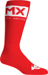 THOR 3431-0673 Thor Mx Solid Socks - Red/White - Size 6-9
