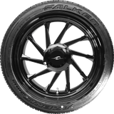 COASTAL MOTO PKG-HURL-187T-SB Coastal Moto Wheel Rear Left Hurricane 3D Trike W/Tire Solid Black 18" Pkg-Hurl-187T-Sb